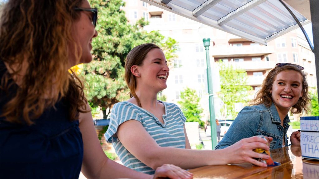 Trolley Pub Madison party bike with guests